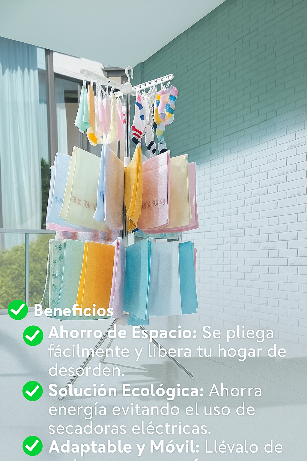 Tendedero Ropa Multifunción Plegable